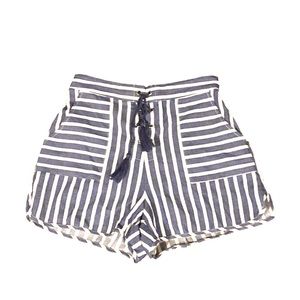 Tamara Striped Cotton Elastic Waist Shirts S